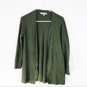 🔥Marled Reunited green open front cardigan Small